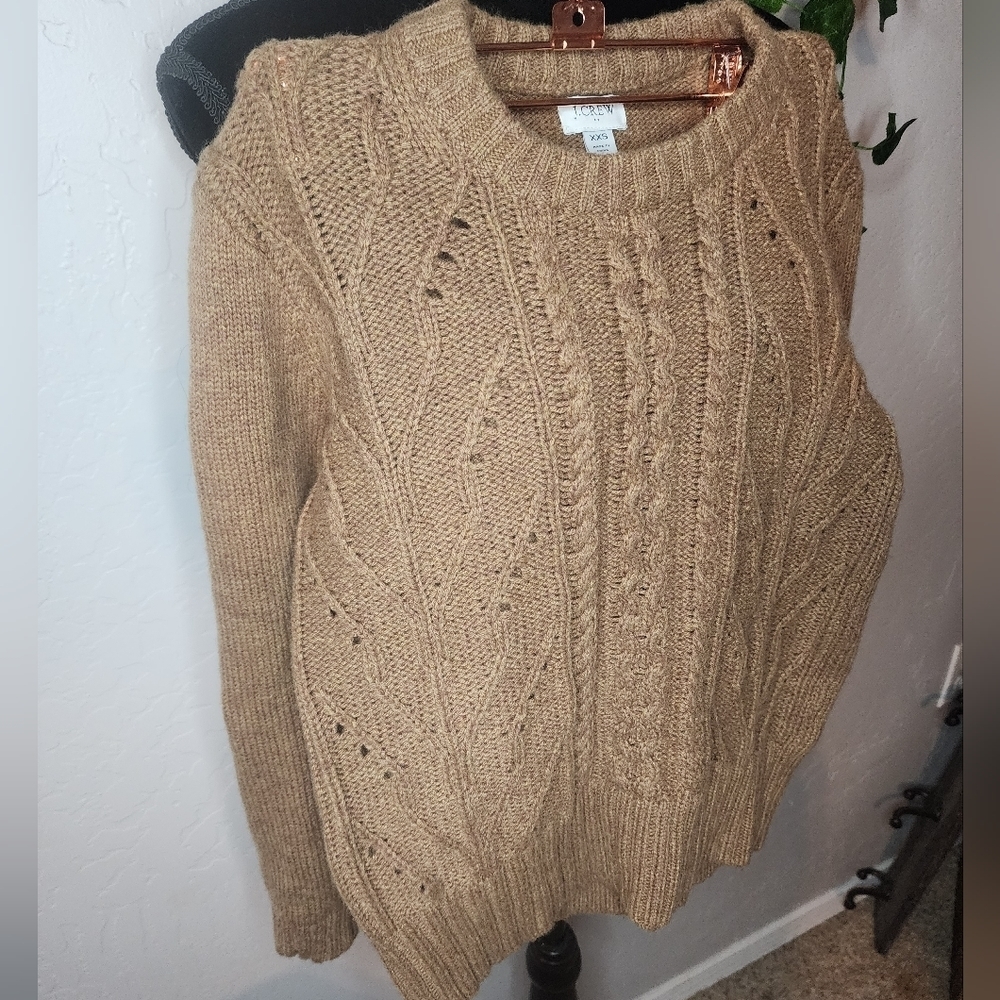 J. Crew Wool Blend Tan Sweater Size XXS - Picture 5 of 7